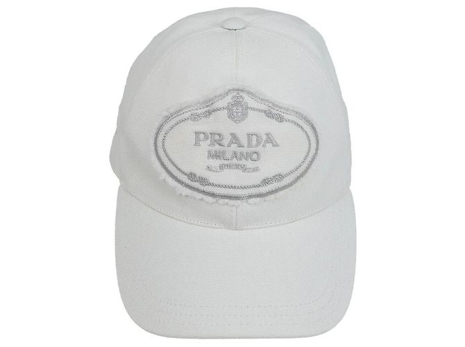 Boné Prada de algodão branco