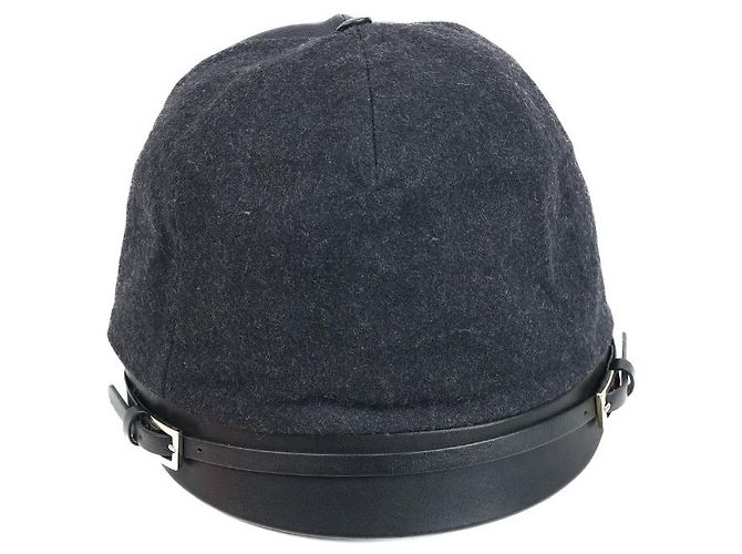 Dsquared2 Cap Black Cashmere and Leather
