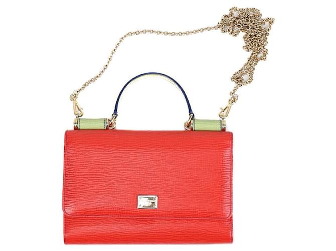 Dolce & Gabbana Clutch bags Red Leather  ref.1256994