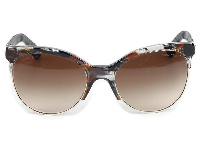 Gafas de sol Chanel marrones de plástico Castaño
