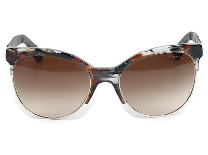 Chanel Sonnenbrille Braun Kunststoff  ref.1257002