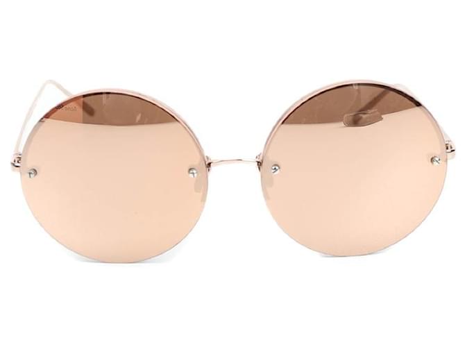 Linda Farrow Sunglasses Golden Plastic  ref.1257003