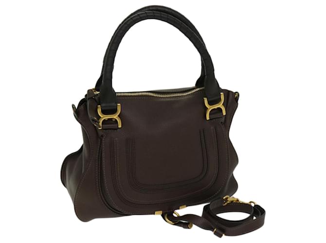 Chloé Chloe Mercy Hand Bag Leather 2Way Brown Auth am5851  ref.1257040