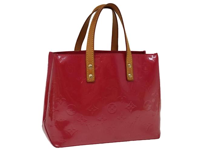 LOUIS VUITTON Monogram Vernis Reade PM Hand Bag Pink Fuchsia M91221 Auth ep3269 Fuschia Patent leather  ref.1257060