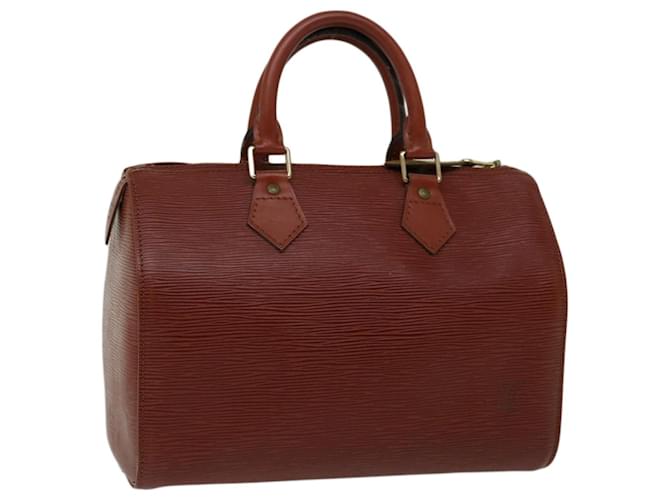 Louis Vuitton Epi Speedy 25 Hand Bag Brown M43013 LV Auth 66471 Leather  ref.1257101