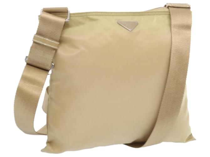 PRADA Shoulder Bag Nylon Beige Auth 66591  ref.1257110