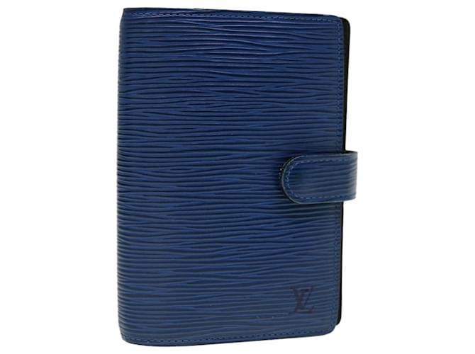 LOUIS VUITTON Epi Agenda PM Day Planner Cover Blue R20055 LV Auth 65349 Leather  ref.1257113