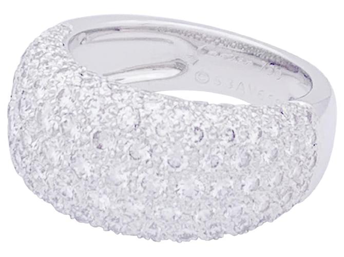 Cartier ring white gold, “New Wave” diamonds.  ref.1257116