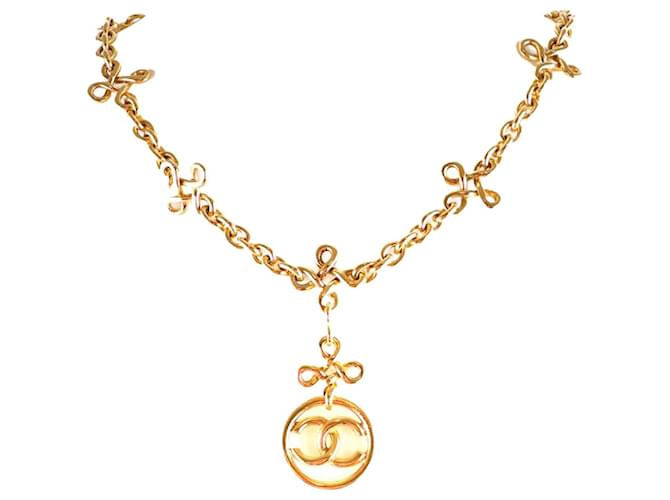 CHANEL Long necklaces Golden Metal  ref.1257364
