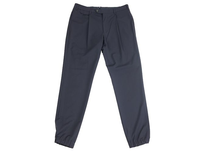 Calças Corneliani de lã azul marinho 46