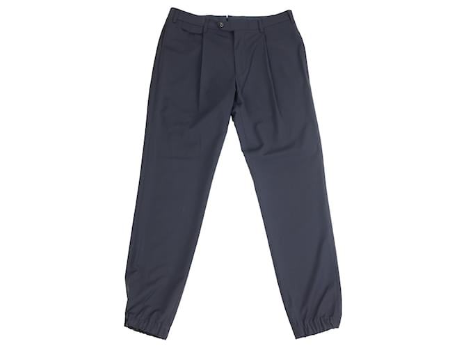 Corneliani Pants Navy blue Wool  ref.1257438