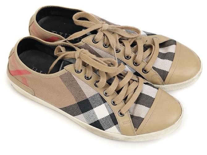 Burberry Sneakers Brown Cloth  ref.1257439