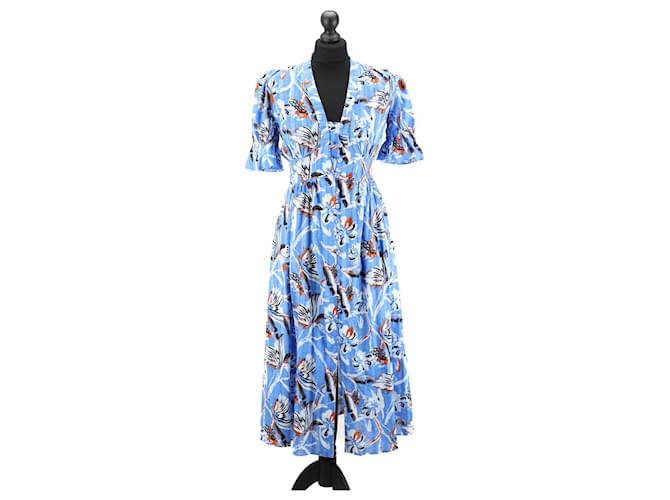 Diane Von Furstenberg Dresses Blue Cotton  ref.1257444