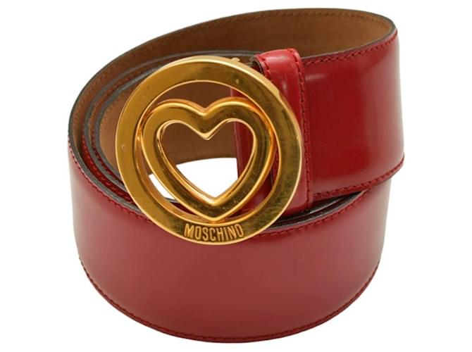 Moschino Belts Red Leather  ref.1257474