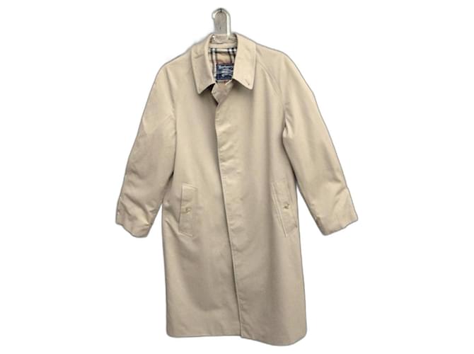 Vintage Burberry raincoat size 44 Beige Cotton  ref.1257478