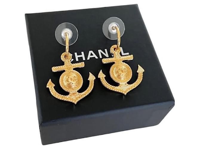 Chanel Earrings Golden Gold  ref.1257509