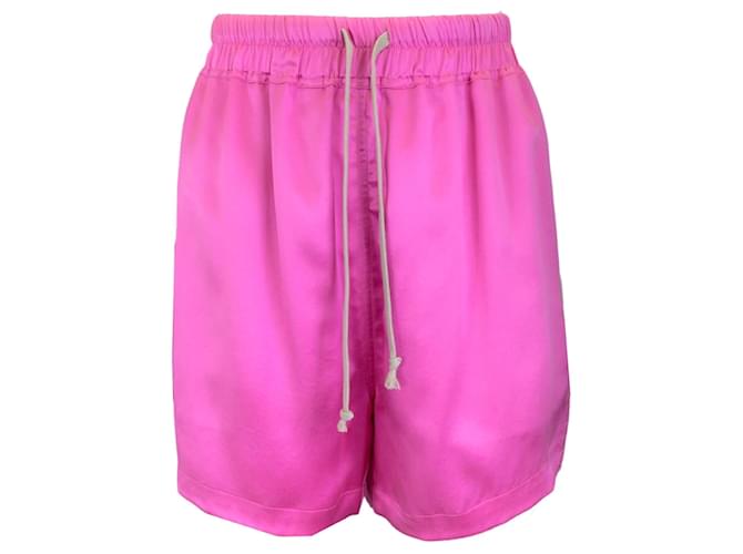 Autre Marque Rick Owens Hot Pink 2023 Shorts aus Seidensatin  ref.1257548