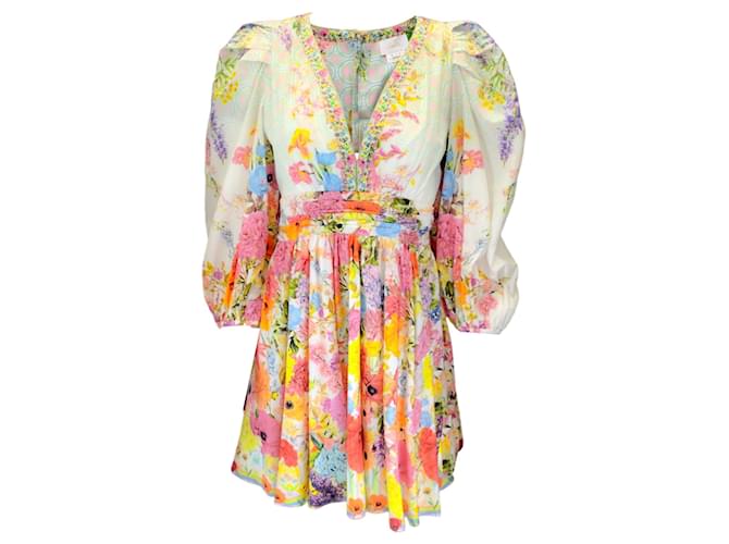 Autre Marque Camilla Multicolored Sunlight Symphony Blouson Flared Dress Multiple colors Cotton  ref.1257556
