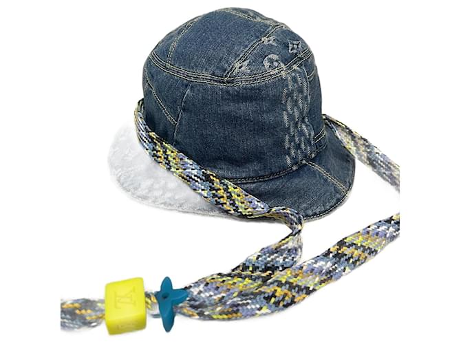 LOUIS VUITTON  Hats T.cm 58 cotton Blue  ref.1257570