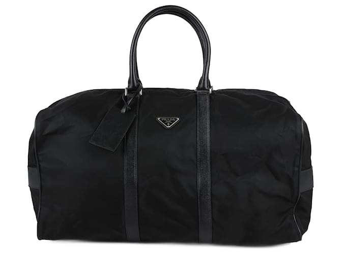 Saffiano Prada Large Duffle bag Black Cloth  ref.1257619