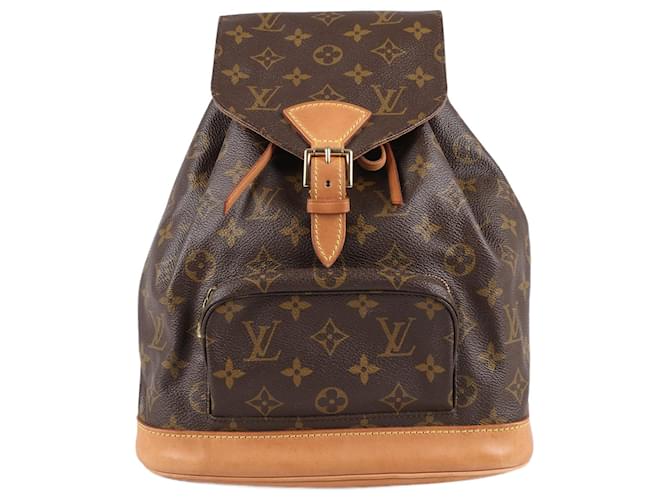 Louis Vuitton Montsouris PM Vintage Backpack Bag Brown Leather  ref.1257620