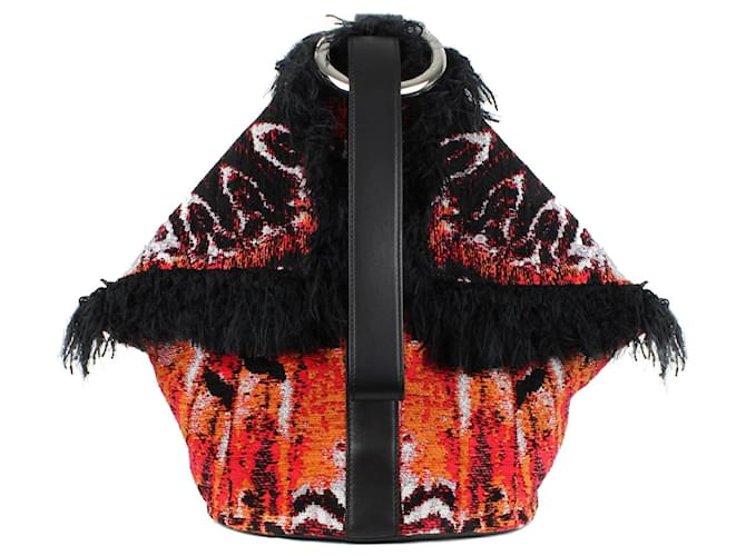 Borsa a tracolla Alexander McQueen Red Admiral Butterfly Rosso Pelle Lana  ref.1257642