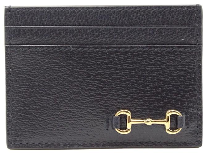 Gucci Card Case with Horsebit In Black Leather  ref.1257851