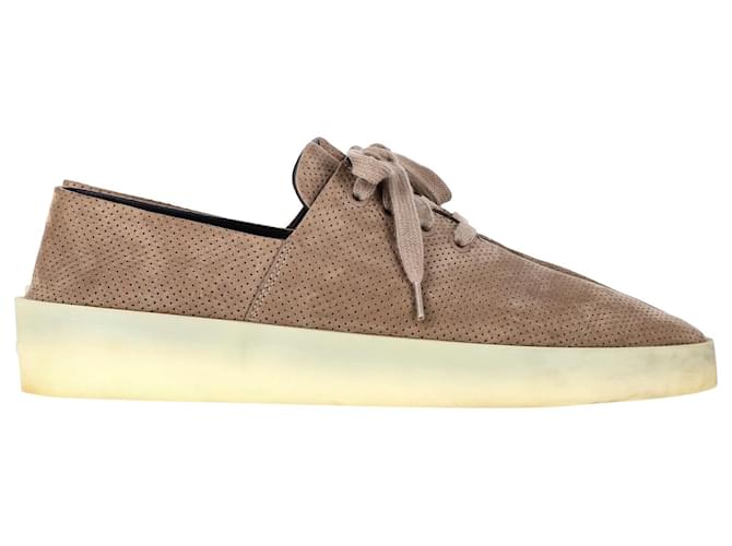 Fear of God Perforated Low-Top Sneakers In Brown Suede  ref.1257910