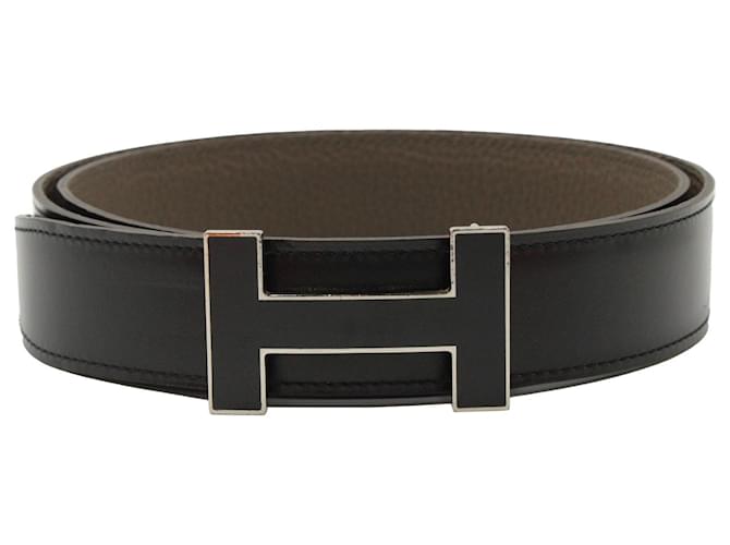 Hermès Hermes Constance Reversible Belt in Black & Brown Leather  ref.1257914