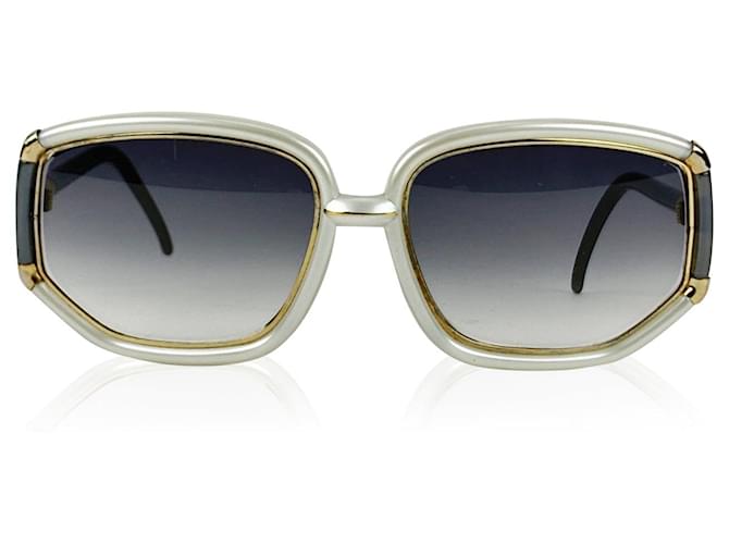 Autre Marque Graue übergroße seltene Vintage-Sonnenbrille 61/18 140MM Kunststoff  ref.1257929