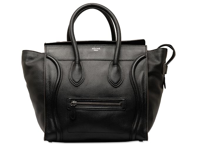 Luggage Céline Minibolso de equipaje negro Celine Cuero Becerro  ref.1258011