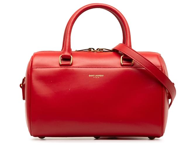 Saint Laurent Red Classic Baby Duffle Leather Satchel Pony-style calfskin  ref.1258060