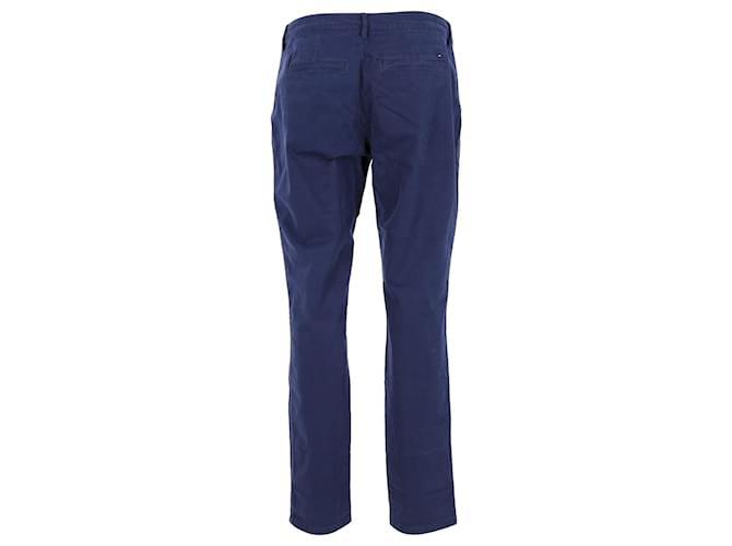 Tommy Hilfiger Womens Essential Mid Rise Chinos Blue Cotton  ref.1258124