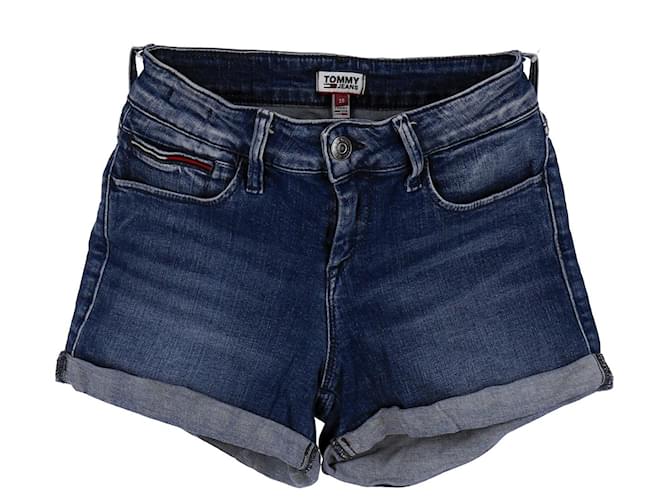 Tommy Hilfiger Womens Regular Fit Shorts Blue Cotton  ref.1258125