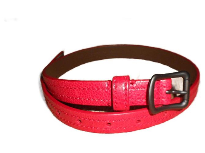 Cinturón Bottega Veneta de cuero rojo Roja