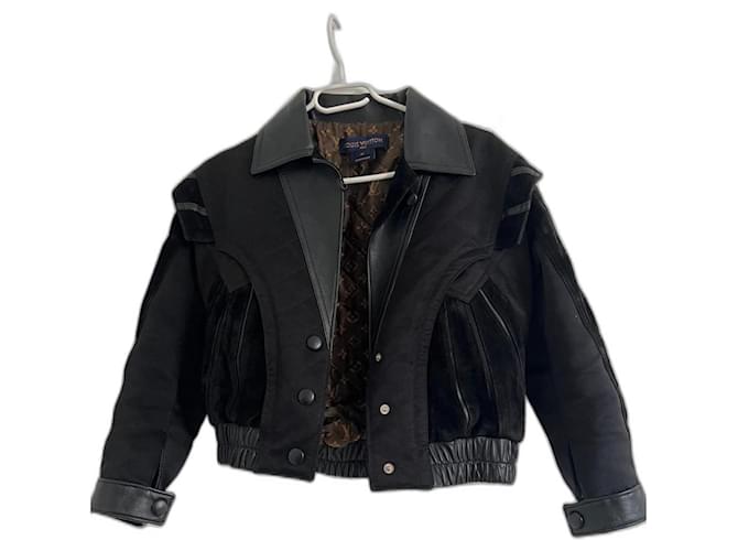 Louis Vuitton Biker jackets Black Leather  ref.1258162