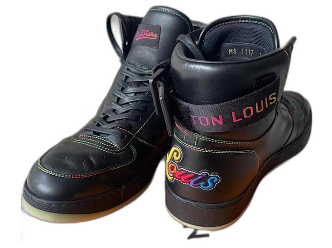 Louis Vuitton Sneakers LV Rivoli Nero Pelle  ref.1258164