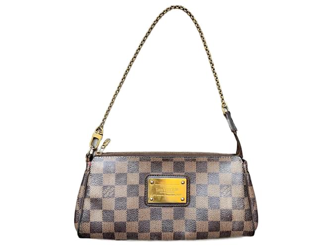 Louis Vuitton Eva Clutch Bag Brown Cloth  ref.1258180