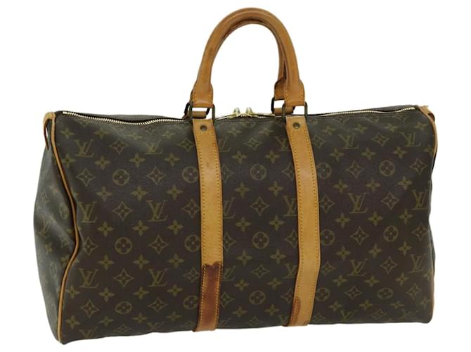 Louis Vuitton Monogram Keepall 45 Boston Bag M41428 LV Auth ki4079 Cloth  ref.1258197