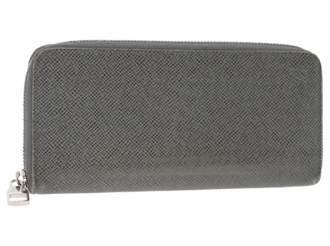 LOUIS VUITTON Taiga Zippy Wallet Vertical Gray Gracie M32601 LV Auth 66861 Grey Leather  ref.1258199