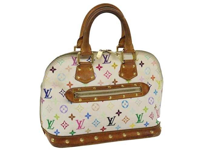 LOUIS VUITTON Monogram Multicolor Alma Sac à main Blanc M92647 LV Auth bs12008  ref.1258221