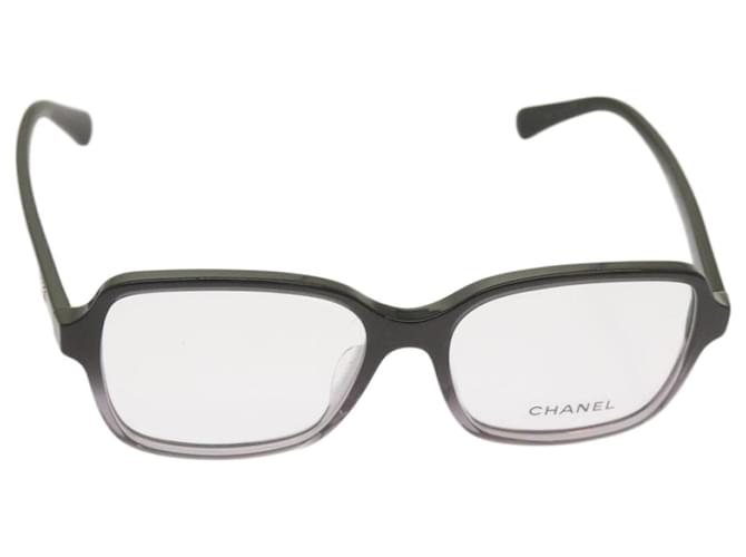 CHANEL Óculos de plástico Preto CC Auth bs12145  ref.1258260