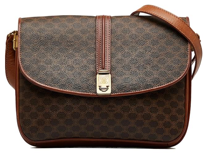 Céline CELINE Handbags Other Brown Linen  ref.1258326
