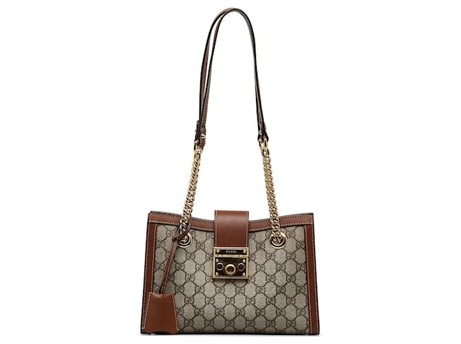 GUCCI Handbags Brown Linen  ref.1258360