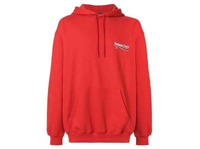 BALENCIAGA Knitwear & sweatshirts Red Cotton  ref.1258374