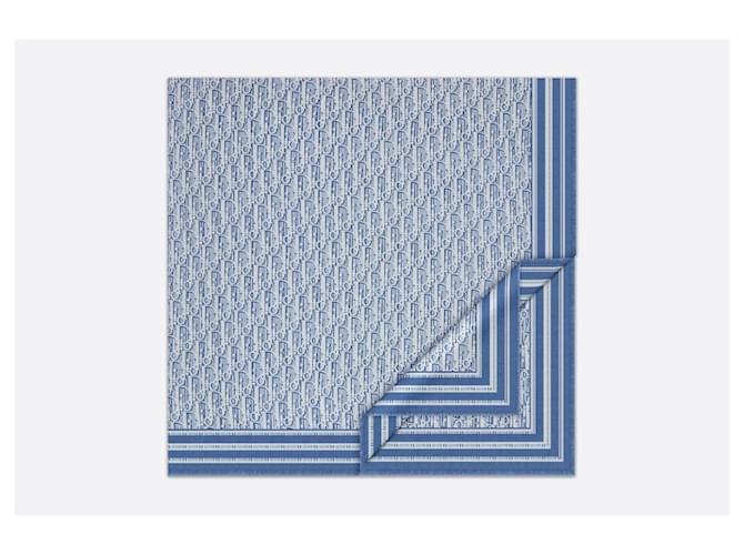 DIOR Scarves & pocket squares Blue Wool  ref.1258396