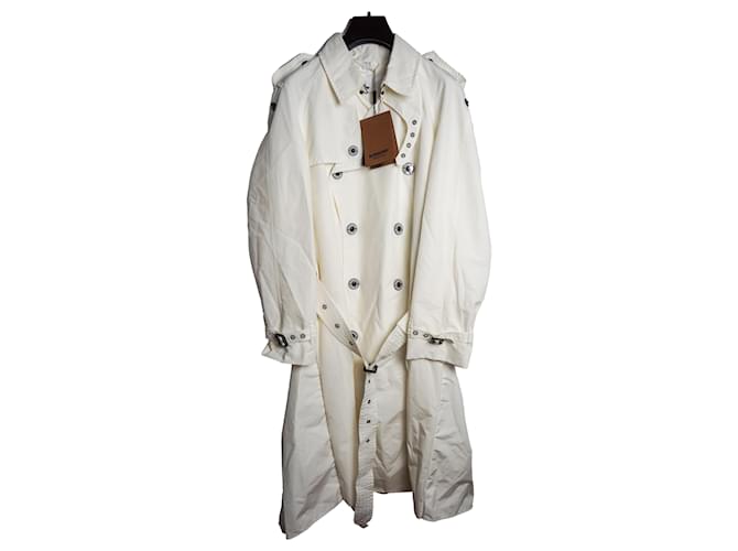 BURBERRY Coats White Cotton  ref.1258401
