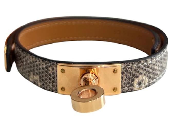 Kelly Hermès HERMES Bracelets Beige Leather  ref.1258417