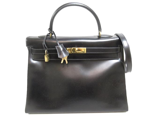 Hermès HERMES Handbags Kelly 35 Black Leather  ref.1258428