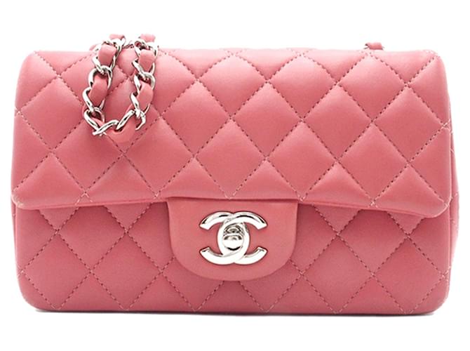 CHANEL Handbags Timeless/classique Pink Leather  ref.1258449